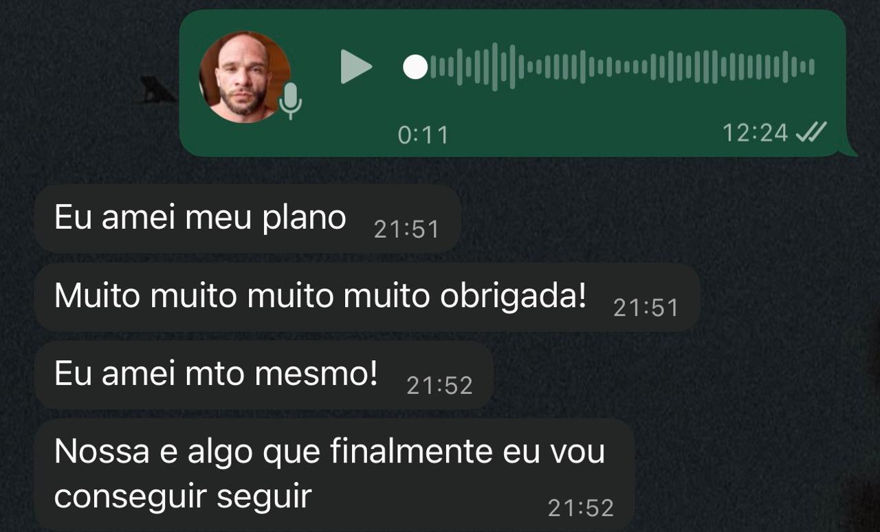 Depoimento de paciente 9 sobre o acompanhamento nutricional