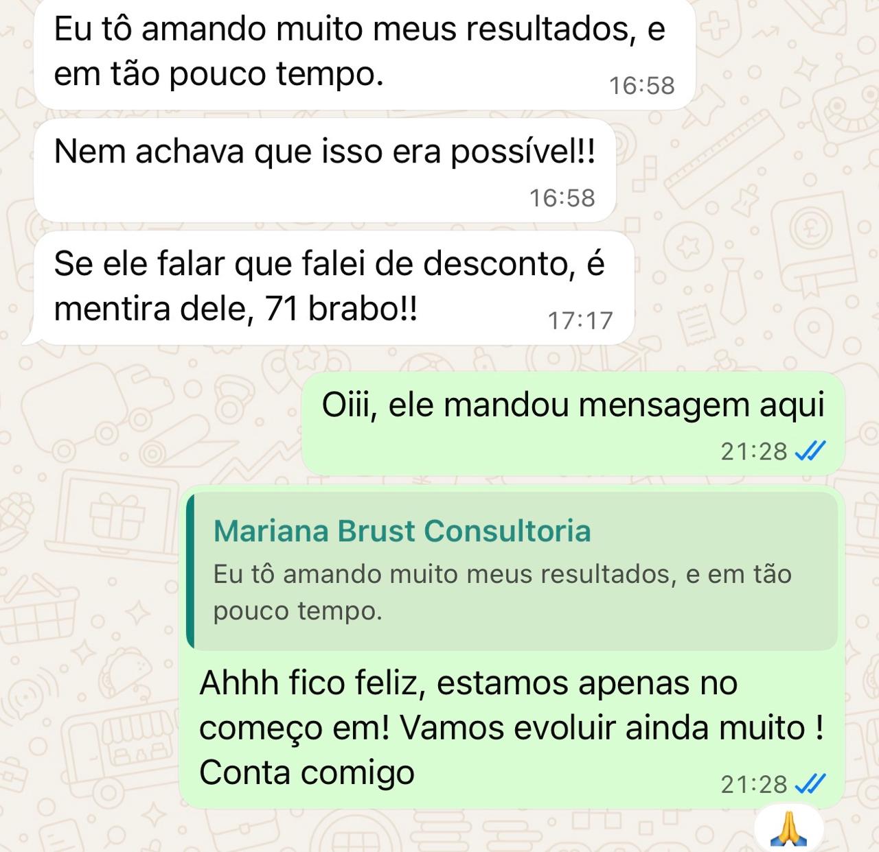 Depoimento de paciente 3 sobre o acompanhamento nutricional