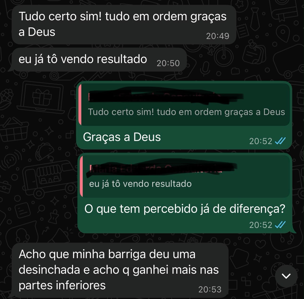Depoimento de paciente 11 sobre o acompanhamento nutricional